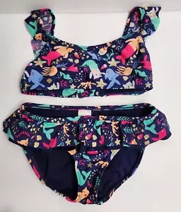 Cat & Jack Target Meerjungfrau Meeresbewohner Bikini Badeanzug Mädchen Größe S (6-6X) - Bild 1 von 3