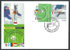 2002 ITALIA CARTOLINA POSTALE FDC MONDIALI CALCIO ITALIA ANNULLO ROMA FILATELICO - Picture 1 of 1