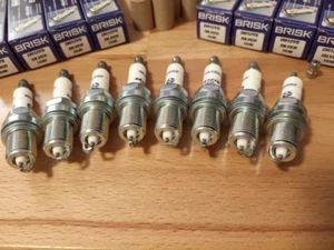 8x BRISK DR12YS Silver Electrode Single Point Upgrade Petrol/Lpg Spark Plugs - Picture 1 of 5