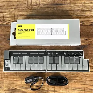 Korg nanoKey Fold WH W-06 Foldable Midi Keyboard White - Picture 1 of 3
