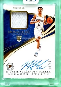 🔥RAR 2019/20 IMMACULATE ROOKIE SNEAKER SWATCH AUTO ALEXANDER WALKER RC RPA /40 - Bild 1 von 11