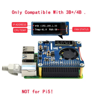 PoE Power Over Ethernet Module HAT for RPI Raspberry Pi 3 Model B Plus 4 3B+ 4B
