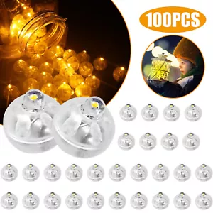 100x LED Ballonlichter Mini LED Luftballon Licht Leuchtkugeln Für Papierlaternen - Bild 1 von 12