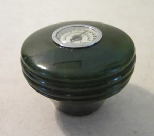 VINTAGE FULTON BAKELITE SHIFT KNOB w/ ART-DECO THERMOMETER, HARLEY, INDIAN, ROD - Picture 1 of 7