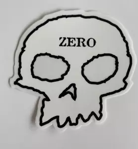 ZERO SKATEBOARDS Original SKULL Sticker Black/White 4 inch New NOS Jamie Thomas - Picture 1 of 4