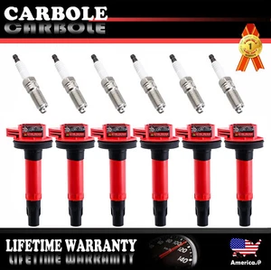 6x Ignition Coil & 6x Spark Plug for 2010 2012 2013 2014 Ford Edge 3.7L UF553 US - Picture 1 of 15