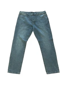 BooHoo Man Slim Rigid Vintage Blue Jeans Size 36 - Picture 1 of 8