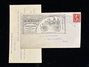 MA NEW BEDFORD 1899 COVER #267 GEO BROWNELL MFR ILLUS LEICHENWAGEN, MIT INHALT - Bild 1 von 3