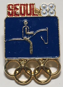 Olympic Pin ~ SEOUL ~ 88~ Equestrian - Picture 1 of 5