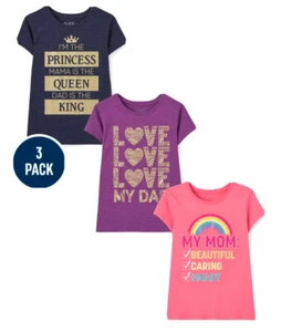 New Children’s Place Girls 10/12 graphic t shirt 3 pack - Picture 1 of 1