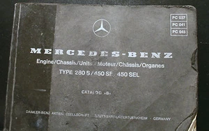 MERCEDES -BENZ CATÁLOGO B, UNIDADES DE CHASIS DE MOTOR, TIPO 280 S,450 SE SEL, PC 037,41,45 - Imagen 1 de 3