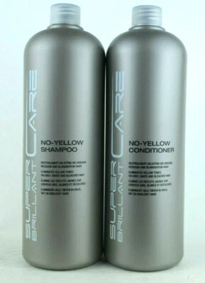 Super Brillant Care No-Yellow Shampoo 1000ml + Conditioner 1000ml