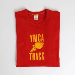 Vintage 60s Russell Athletic Southern Co YMCA Winged Foot Track T-Shirt Size M - Picture 1 of 7