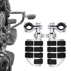 Reposapiés para motocicletas carretera estriberas para accesorios Harley barras de 1""-1,25"" - Imagen 1 de 21