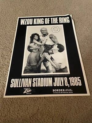 Cartel de evento vintage 1985 WWF REY DEL ANILLO ESTADIO HULK HOGAN SULLIVAN AÑOS 80 Foto 1 de 3