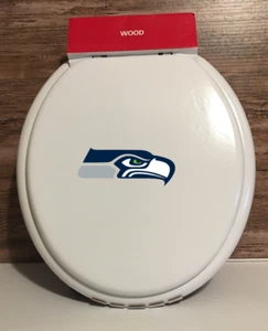 Seattle Seahawks Team Logo Holz Standard WC Sitz weiß Höhle Badezimmer Dekor - Bild 1 von 1