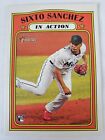 2021 Topps Heritage In Action Sixto Sanchez Miami Marlins Rookie Rc
