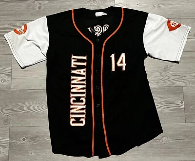 Cincinnati Reds Pete Rose Jersey Black And Orange Size Medium MLB Baseball - Image 1 of 4