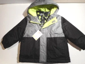 Jackets Coats Boys Healthtex 3 in 1 Jacket Black Gray Yellow 12mos 18 mos - Picture 1 of 11