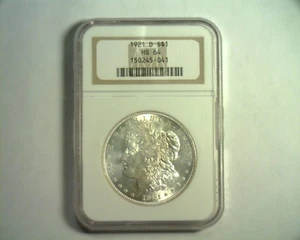 Dólar de plata Morgan 1921-D NGC MS64 BONITA MONEDA ORIGINAL DE BOBS MONEDA ENVÍO RÁPIDO - Imagen 1 de 4