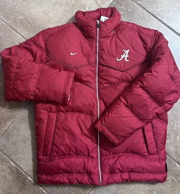 Abrigo Chaqueta de Viaje Alabama Crimson Tide Team Emitido Jugador L Grande # Nike Foto 1 de 4