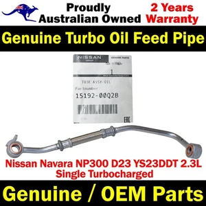 Genuine Turbo Charger Oil Feed Pipe For Nissan Navara NP300 D23 YS23DDT 2.3L - Picture 1 of 7
