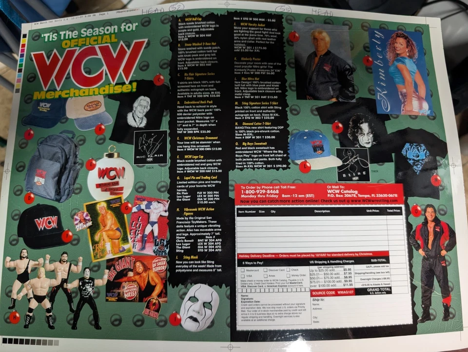 Уникальный журнал WCW реклама рождественских товаров Cromalin оригинал - Изображение 1 из 1