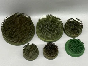 Vintage Lot of 6 Metal Spike Flower Frogs EUC - Picture 1 of 3