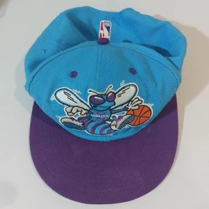 Charlotte Hornets cap NBA vintage picture logo blue purple US basketball New Era - Picture 1 of 9