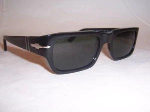 NEW Persol Sunglasses ADRIEN PO 3347S 95/31 BLACK/GREEN 55MM AUTHENTIC 3347 - Picture 1 of 7