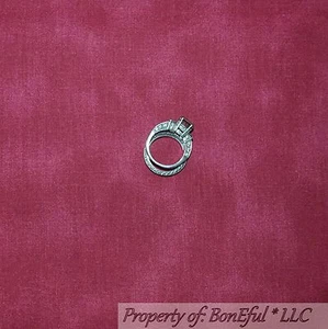 BonEful Fabric FQ Cotton Quilt VTG Wine Rose Grape Solid Calico Blender Texture - Foto 1 di 6