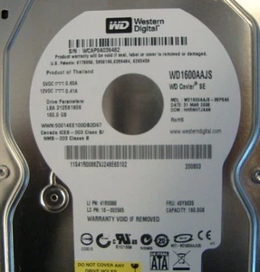 Western Digital WD1600AAJS-08PSA0 160gb 3.5" Sata Desktop Drive - Imagen 1 de 1