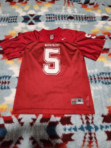 WASHINGTON STATE COUGARS WSU WAZZU #5 NCAA FOOTBALL JERSEY BY NIKE SIZE MEDIUM Cover
