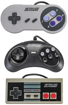 USB SNES, NES, Sega Genesis Controller 3-pack - Photo 1/4