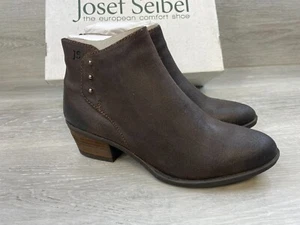 Josef Seibel Daphne Women's Boots 7 Brown Leather Casual Biker Ankle Booties - Picture 1 of 12