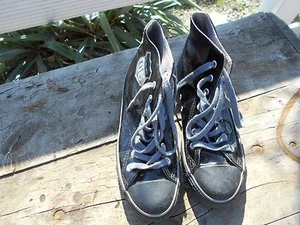 BASKETS NO BLUES NOIRES ET GRISES SEMI MONTANTES T 37 TBE A 9€ achat imm fp com - Picture 1 of 7