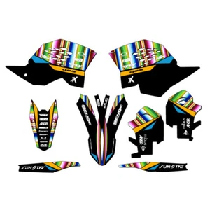 2008-2011 EXC-F SERAPE Black Senge Graphics Kit Compatible with KTM - Foto 1 di 10