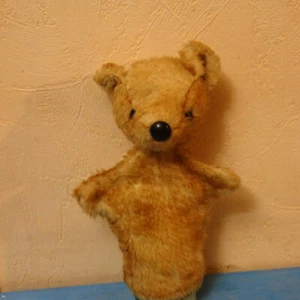 ancienne marionnette ours peluche - Photo 1/2