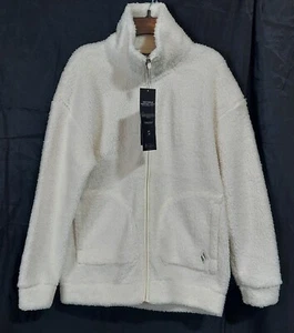 Chaqueta Skechers Gowalk Downtime blanca marfil Sherpa con cremallera con bolsillos para mujer XS - Imagen 1 de 11