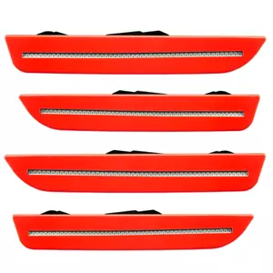 Ford Mustang Oracle Sidemarker 2010-14 set - rojo Colorado D3 - transparente - Imagen 1 de 1