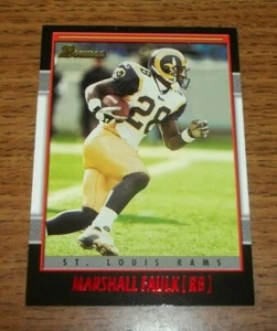 2001 Bowman Football Card #14 Marshall Faulk  - Picture 1 of 2