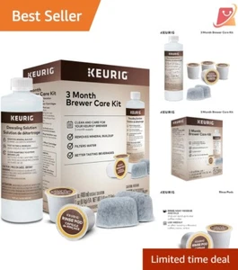 Brewer Maintenance Kit 7 Count Descaling Solution Water Filter Rinse Pods Clean - Picture 1 of 11