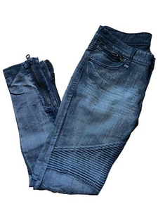 Women’s Armani Exchange Jeans Black 4 Low Rise Super Skinny Ankle Zipper Ribbed - Picture 1 of 11