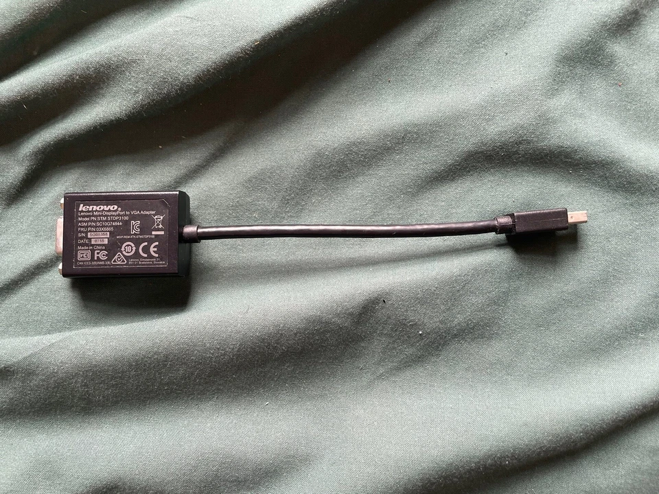 Genuine Lenovo Mini-DisplayPort to VGA Adapter (STM STDP3100) - Image 1 of 1