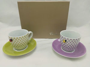 Verdici Design Lime Purple Lady Bug Tea Cups NIB - Picture 1 of 2