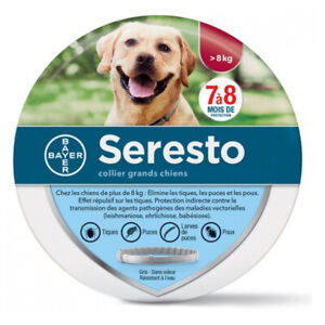 Collier SERESTO anti-puces antitiques anti-parasites pour grand chien sans boite