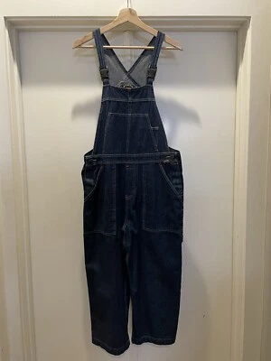 VTG Route 66 Women's Shortalls Denim Blue Romper Kapri 7/8 Dark Wash - Image 1 of 4