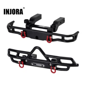 INJORA CNC Aluminum Front or Rear Bumper for 1/18 RC Crawler FMS FCX18 LC80 - Picture 1 of 27