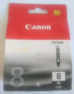 Genuine Original Canon Pixma 8 Black Ink Cartridge Replacement CLI-8BK PIXMA - Picture 1 of 3