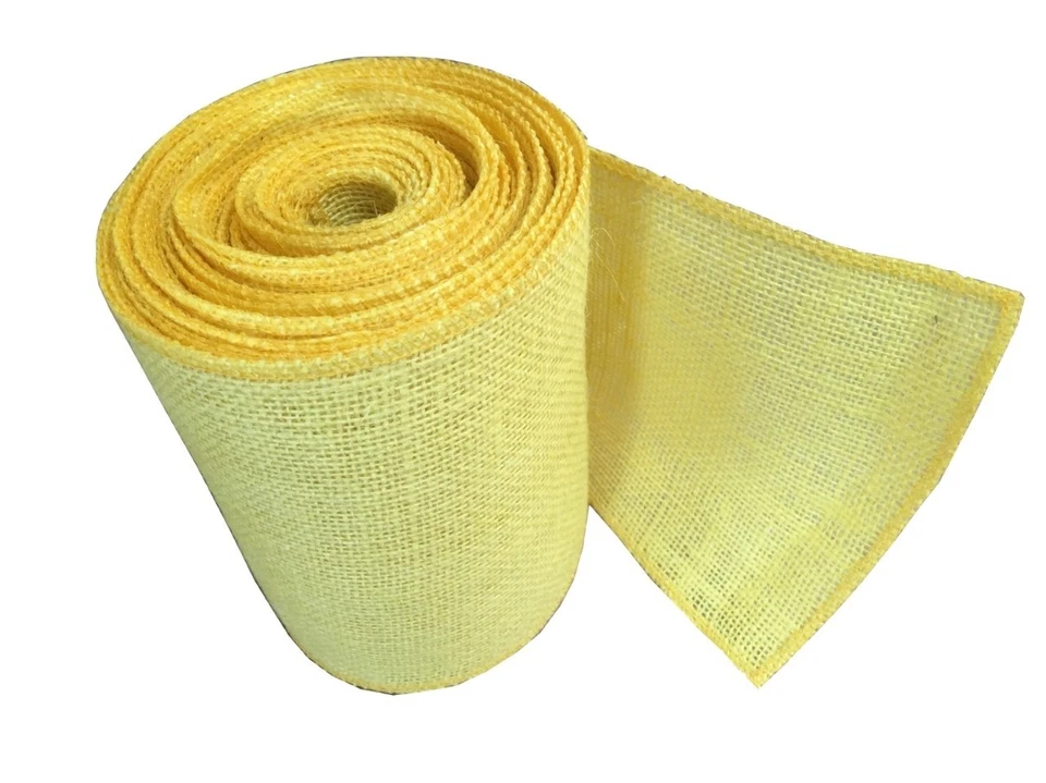 6" Burlap Ribbon 10 Yard Roll With Sewn Edge - 27 Color Choices - Image 1 of 1